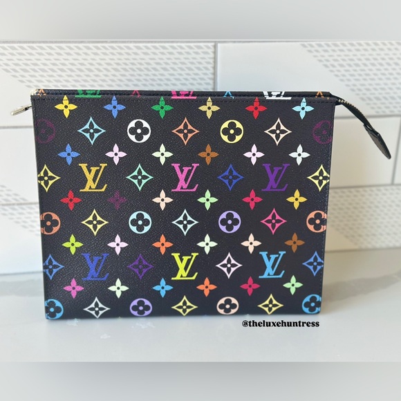 New Authentic Louis Vuitton x Takashi Murakami Black Multicolor Toiletry Pouch - Picture 2 of 3